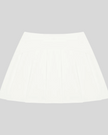 CourtClub A-Line Skirt in White back view showcasing its elegant A-line silhouette.