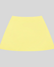 CourtClub A-Line Skirt in Yellow front view featuring a flattering high-rise waistband and flowing silhouette.