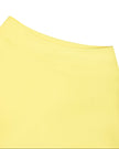 Close-up of the high-rise waistband on the CourtClub A-Line Skirt in Yellow.