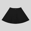 CourtClub Color Block A-Line Skirt in Black back view