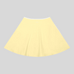 CourtClub Color Block A-Line Skirt in Light Yellow back view