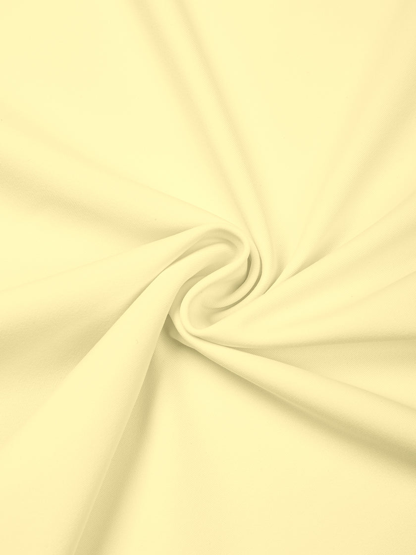 Detailed view of the lightweight performance fabric on the CourtClub Color Block A-Line Skirt in Light Yellow