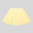 CourtClub Color Block A-Line Skirt in Light Yellow front view