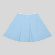 CourtClub Color Block A-Line Skirt in Sky Blue back view
