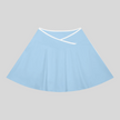 CourtClub Color Block A-Line Skirt in Sky Blue front view