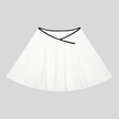 CourtClub Color Block A-Line Skirt in White front view