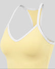 Side view highlighting the fitted silhouette of the CourtClub Color Block Tank Top