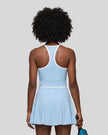 Back view of the CourtClub Color Block Tank Top in Sky Blue highlighting the racerback silhouette