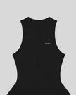 A black CourtClub Full-Zip Dress with a small white 'Athlesi' logo on the upper left chest