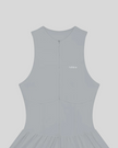A gray CourtClub Full-Zip Dress with a small white 'Athlesi' logo on the upper left chest