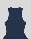 A navy blue CourtClub Full-Zip Dress with a small white 'Athlesi' logo on the upper left chest
