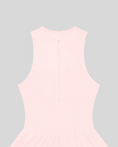 A pink CourtClub Full-Zip Dress with a small white 'Athlesi' logo on the upper left chest