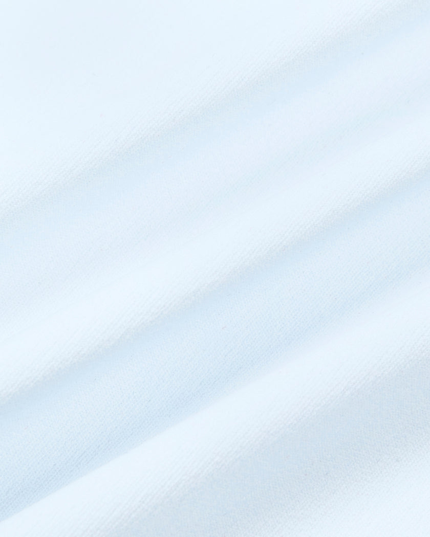 Athlesi CourtClub Full-Zip Dress in Water Blue, closeup of smooth stretch polyamide blend fabric.