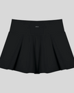 CourtClub Pleated Skirt in Black back view showcasing its flowing pleated design