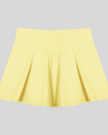 CourtClub Pleated Skirt in Yellow back view showcasing its flowing pleated design