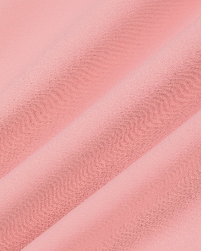 Athlesi CourtClub Tennis Short in Pink closeup showing smooth nylon-blend stretch fabric