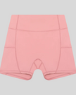 Athlesi CourtClub Tennis Short in Pink front view with high-rise waistband and fitted silhouette