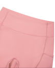 Athlesi CourtClub Tennis Short in Pink closeup of high-rise front waistband and seam detail