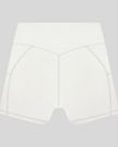 Athlesi CourtClub Tennis Short in White back view with sculpted waistband seam