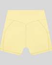 Athlesi CourtClub Tennis Short in Yellow back view with sculpted waistband seam