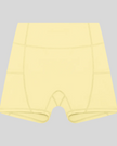 Athlesi CourtClub Tennis Short in Yellow front view with high-rise waistband and fitted silhouette