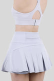 CourtFlow Pleated Athletic Skirt in white - Athlesi