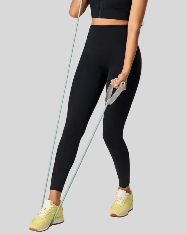 Front side angle view of CurveSculpt Contour Legging highlighting curved leg seams