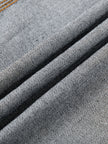 Cotton blend denim fabric detail of DenimEase Straight-Leg Jeans in Navy Blue