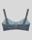 Back view of DenimForm Sculpt Bra in jeans blue flatlay
