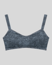 DenimForm Sculpt Bra in jeans blue faux denim front flatlay view