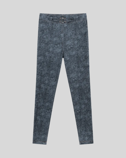 DenimForm Sculpt Legging in jeans blue faux denim front flatlay view