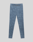 DenimForm Sculpt Legging in light blue faux denim front flatlay view
