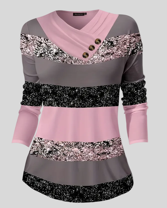 DrapeAccent Colorblock Top