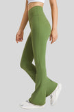 Easy flow and a lengthening effect of EarthFlow Flare Yoga Pant in Green - Athlesi