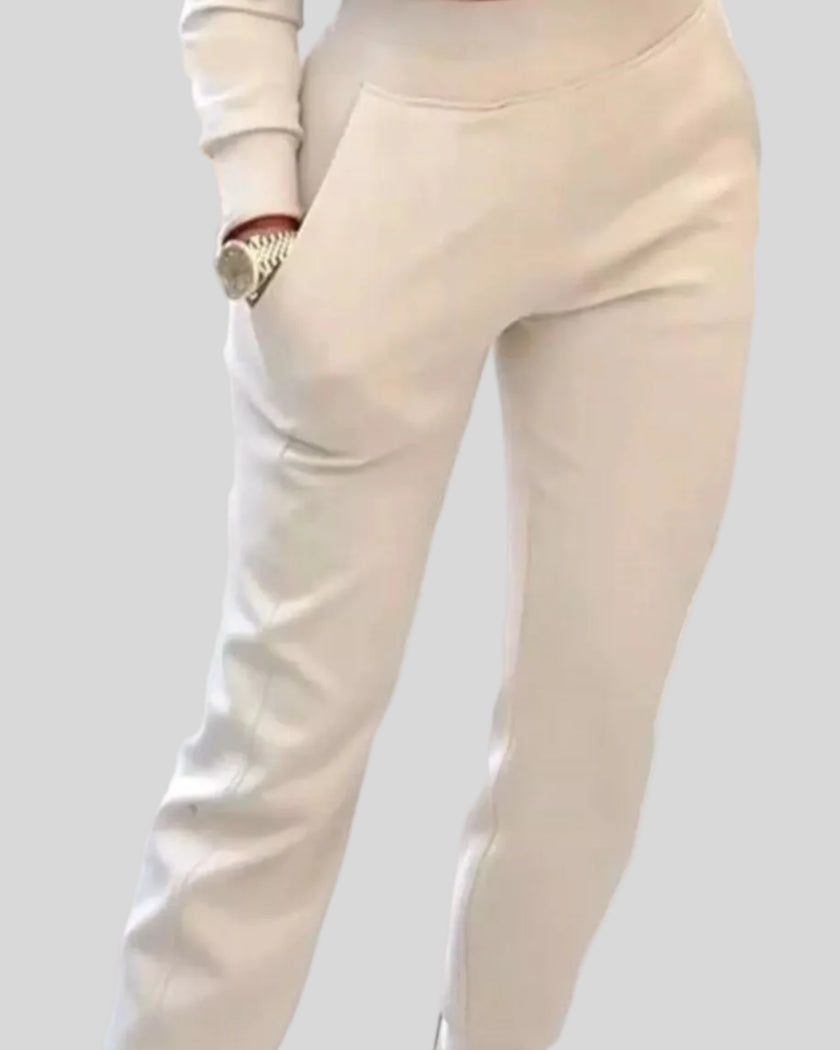Athlesi EaseForm jogger pants lower body detail in apricot
