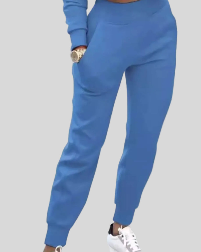 Athlesi EaseForm jogger pants lower body detail in blue