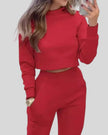 Athlesi EaseForm cropped sweatshirt upper body detail in red