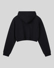 Everyday Cropped Hoodie in Black back view
