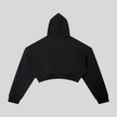 Everyday Cropped Hoodie in Black back view