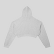 Everyday Cropped Hoodie in Flower Gray back view