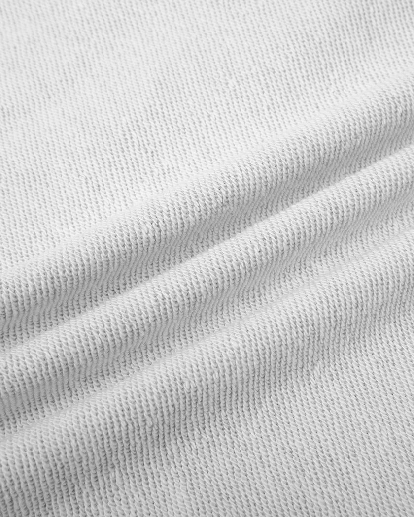 Cotton blend fabric detail of Everyday Cropped Hoodie in Flower Gray