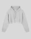 Everyday Cropped Hoodie in Flower Gray front view