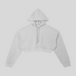 Everyday Cropped Hoodie in Flower Gray front view