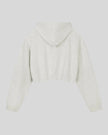 Everyday Cropped Hoodie in Oat Gray back view