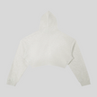 Everyday Cropped Hoodie in Oat Gray back view