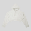 Everyday Cropped Hoodie in Oat Gray front view