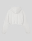 Everyday Cropped Hoodie in White back view