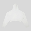 Everyday Cropped Hoodie in White back view