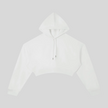 Everyday Cropped Hoodie in White front view