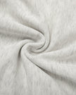 Detailed view of the premium knit texture on the Everyday Cropped Zip-Up Hoodie in Oat Gray